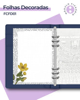 Módulo Fichário de Folhas Decoradas Vintage . Capas Papel de Carta - Sônia Rondon