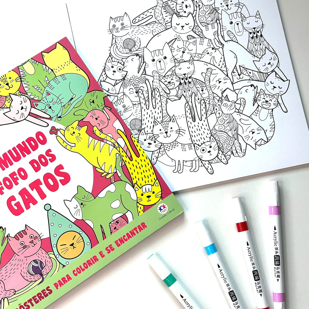 Caderno de Colorir "O mundo fofo dos gatos" - Sônia Rondon