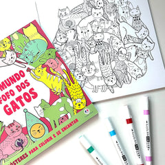 Caderno de Colorir "O mundo fofo dos gatos" - Sônia Rondon