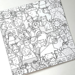 Caderno de Colorir "O mundo fofo dos gatos" - Sônia Rondon