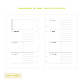 Módulo Fichário . Semana Horizontal (SH01) - Sônia Rondon