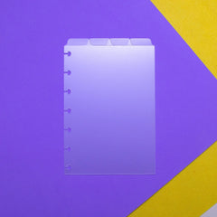 Kit de Divisória Transparente para Caderno de Disco . Aba Superior e Lateral - Sônia Rondon