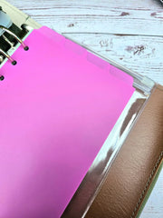 Kit de Divisória Fúcsia para Fichário . Aba Superior e Lateral - Sônia Rondon