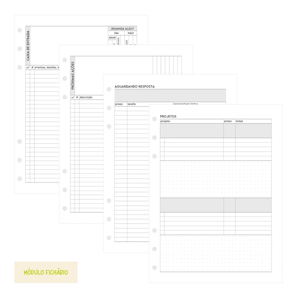 Módulo Fichário . Produtividade GTD (P02) - Sônia Rondon