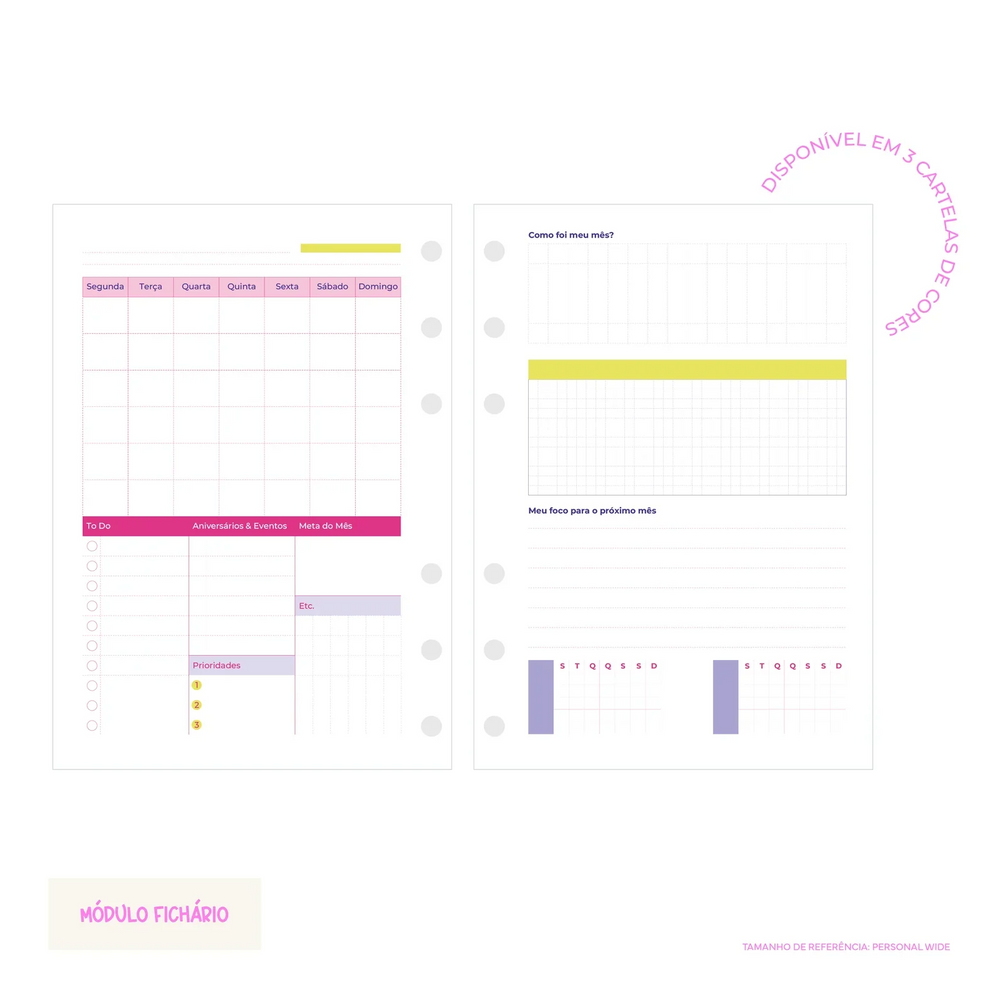 Módulo Fichário . Mensal Permanente (M04-P) - Sônia Rondon