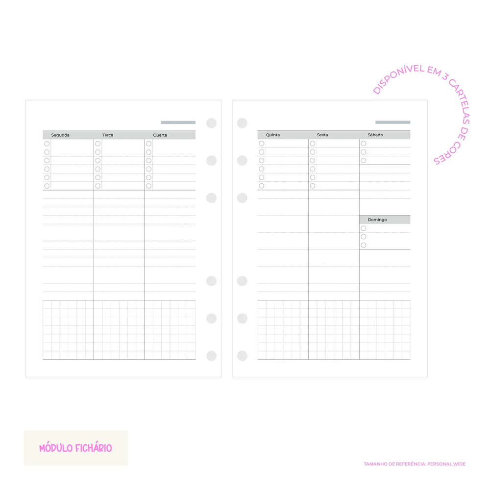 Módulo Fichário . Semanal Permanente (SV03-P) - Sônia Rondon