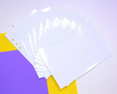 Kit 10 Folhas para Álbum de Adesivos Reposicionáveis . Fichário - Sônia Rondon