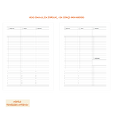 Módulo Costurado, Caderneta Traveler's Notebook . Semana Vertical (SV01) - Sônia Rondon