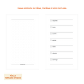 Módulo Costurado, Caderneta Traveler's Notebook . Semana Horizontal (SH02) - Sônia Rondon