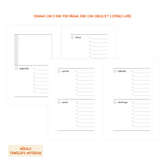 Módulo Costurado, Caderneta Traveler's Notebook . Semana Horizontal (SH03) - Sônia Rondon