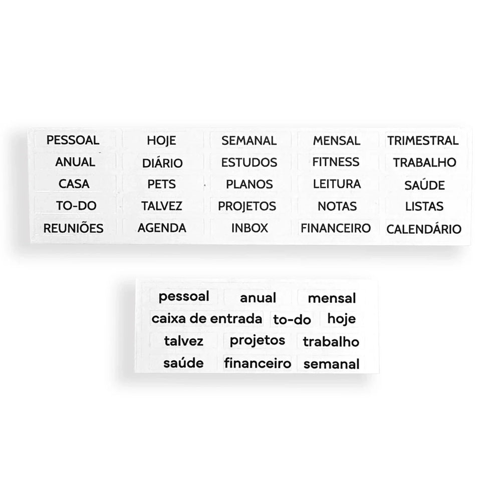 Cartela de Adesivo Funcional . Categorias da Vida - Sônia Rondon