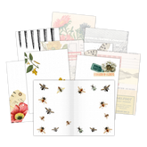 Caderneta Flexível Papel de Carta Vintage