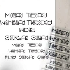 Carimbo em Silicone "Dias da Semana" (Inglês) - Sônia Rondon