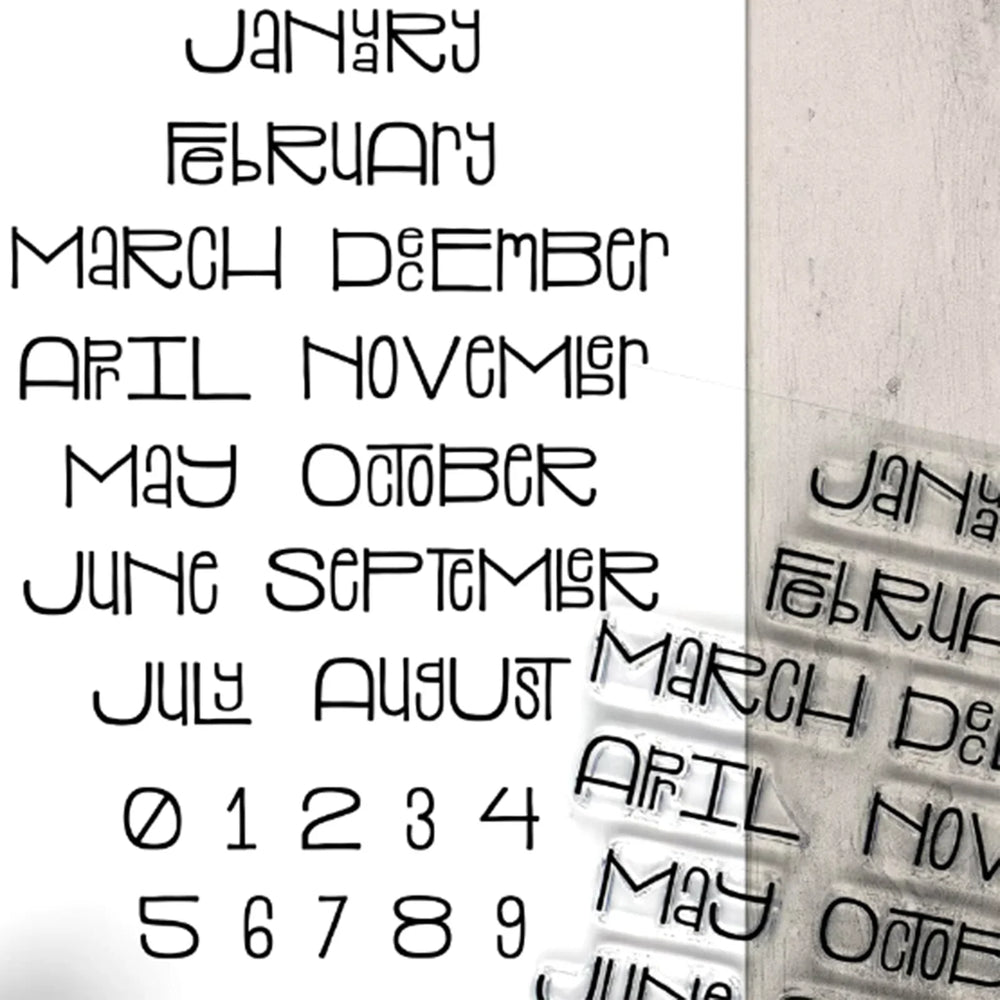 Carimbo em Silicone "Meses do Ano" (Inglês) - Sônia Rondon