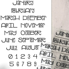 Carimbo em Silicone "Meses do Ano" (Inglês) - Sônia Rondon