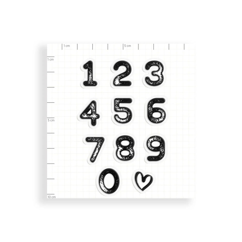 Carimbo em Silicone "Números" | Juju Scrapbook - Sônia Rondon