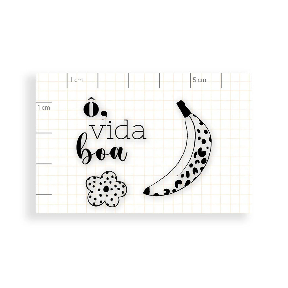Carimbo em Silicone "Ô vida boa!" | Juju Scrapbook - Sônia Rondon