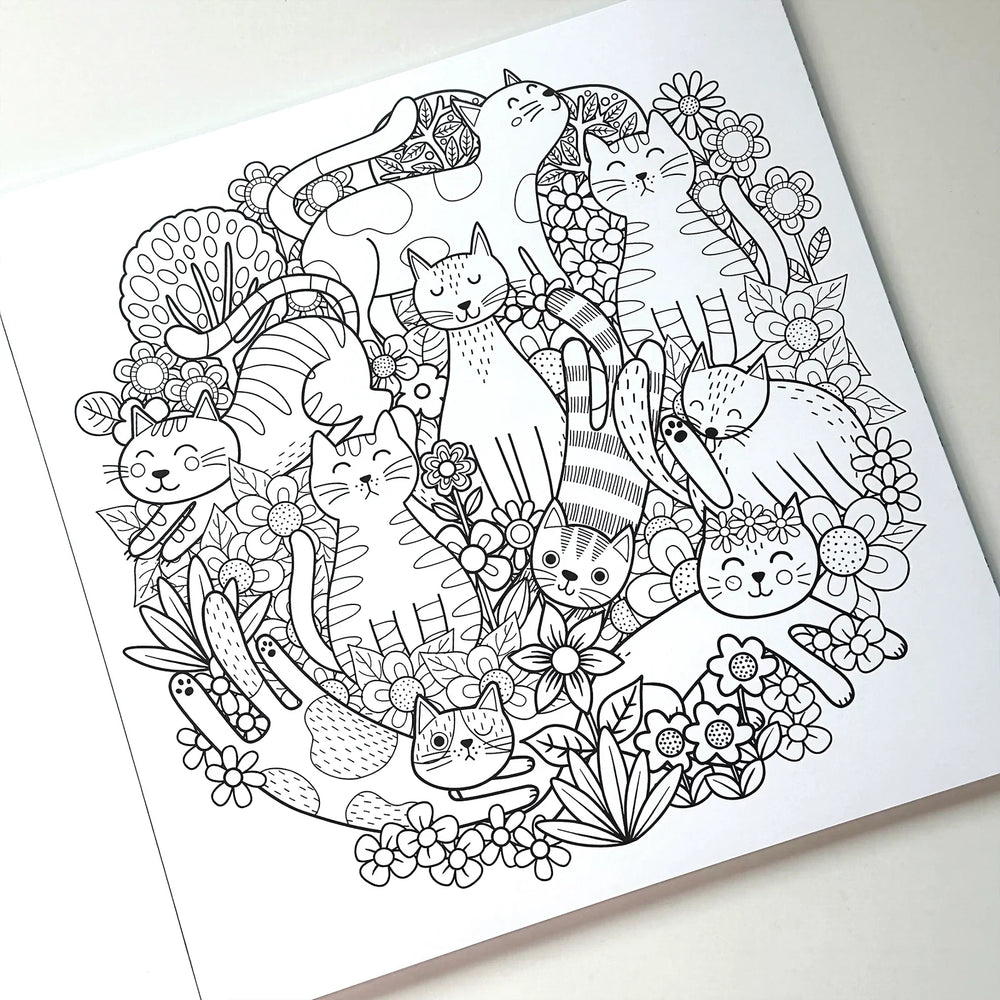 Caderno de Colorir "O mundo fofo dos gatos" - Sônia Rondon