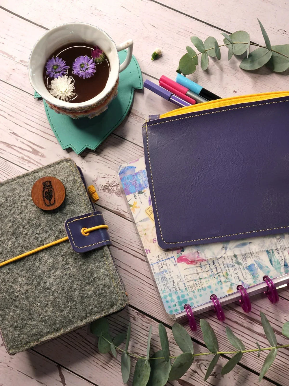 Insert Bolso Zíper para Disco . Crisântemos - Sônia Rondon