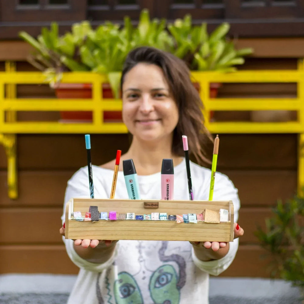 [Upcycling] Porta Washitape, Canetas e Trecos - Sônia Rondon