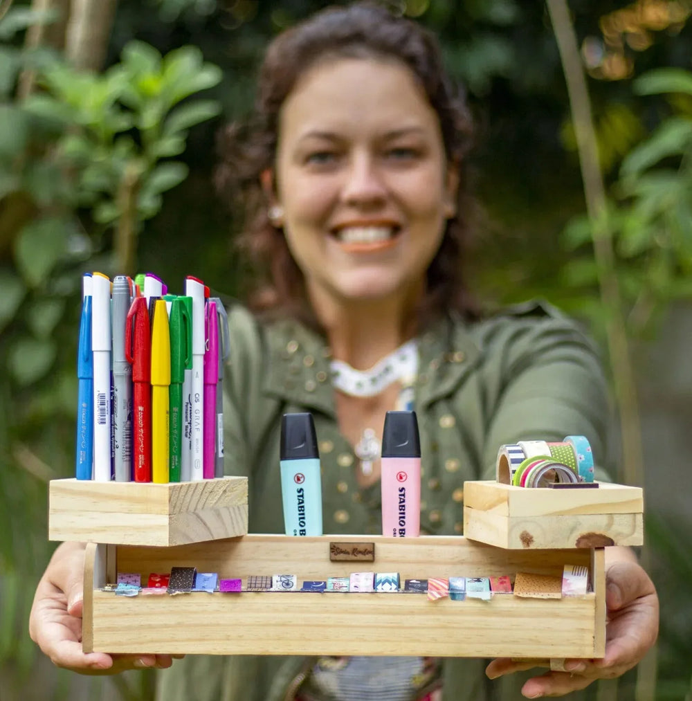 [Upcycling] Porta Washitape, Canetas e Trecos - Sônia Rondon