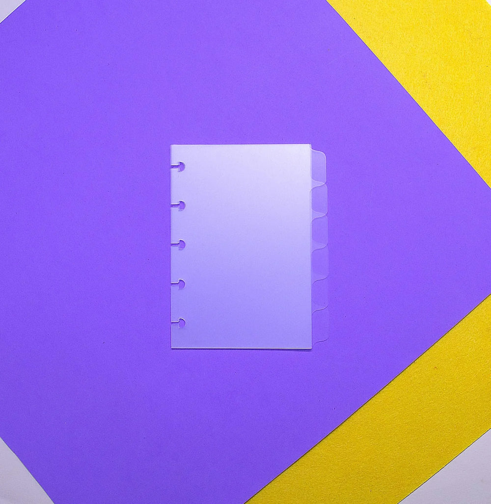 Kit de Divisória Transparente para Caderno de Disco . Aba Superior e Lateral - Sônia Rondon