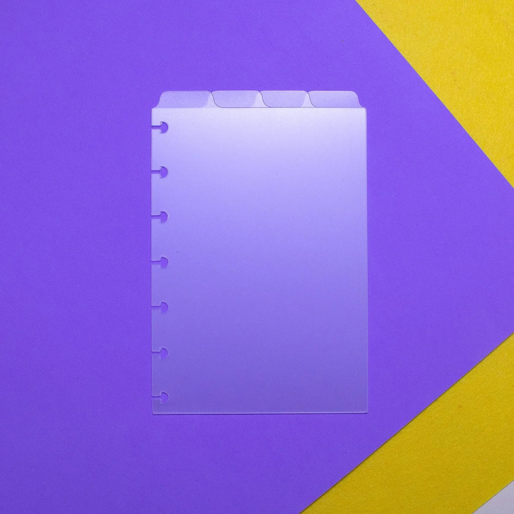 Kit de Divisória Transparente para Caderno de Disco . Aba Superior e Lateral - Sônia Rondon