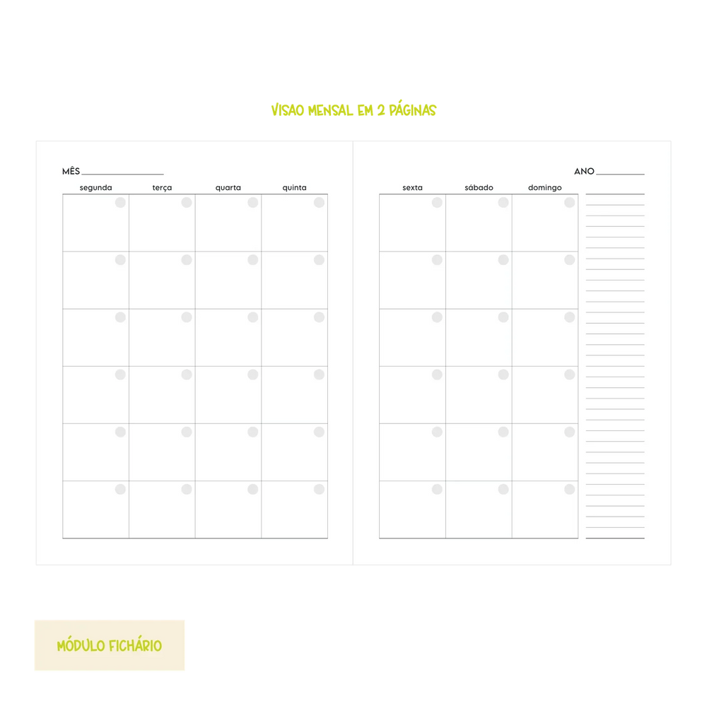 Módulo Fichário . Mensal (M01) - Sônia Rondon