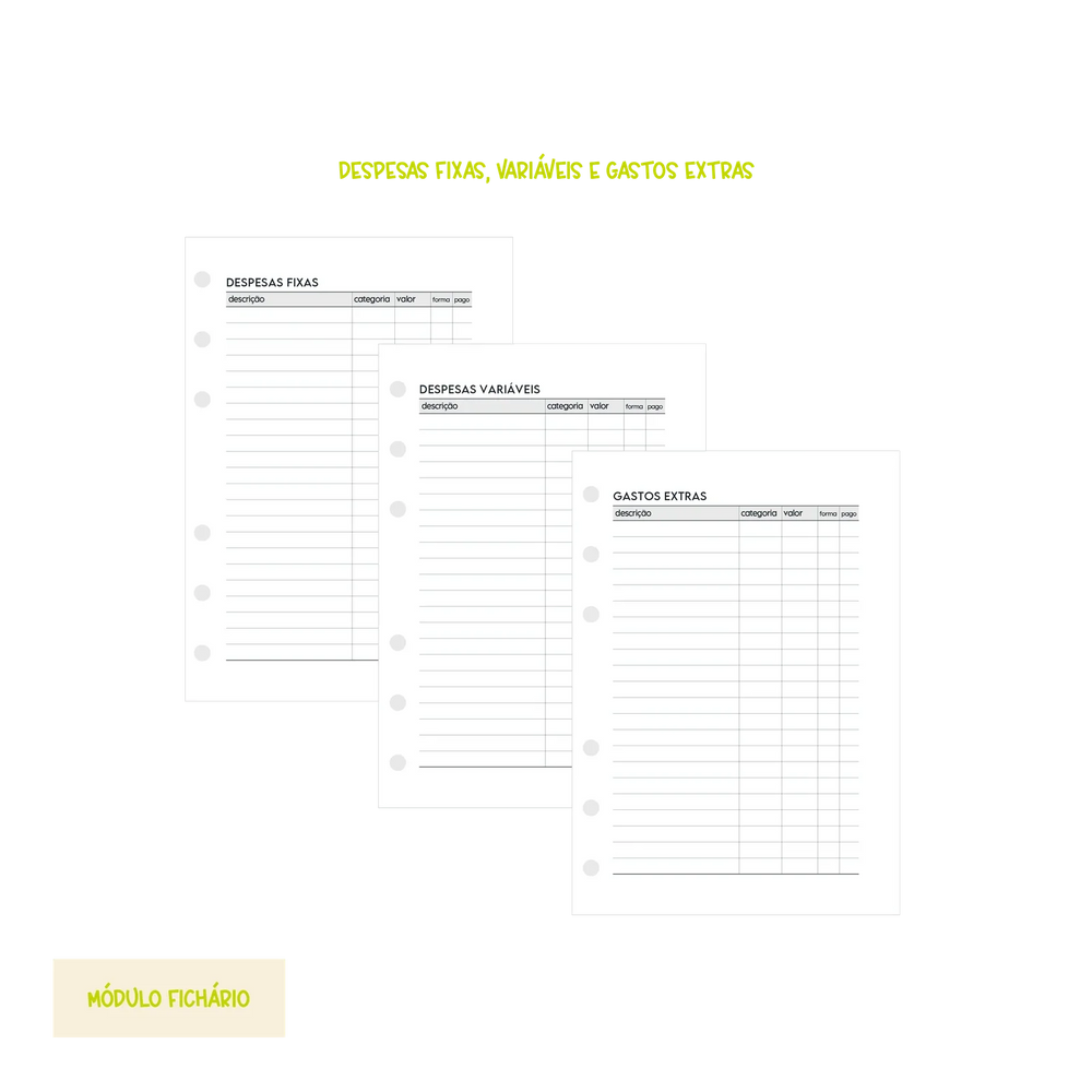 Módulo Fichário . Financeiro Completo (F01) - Sônia Rondon