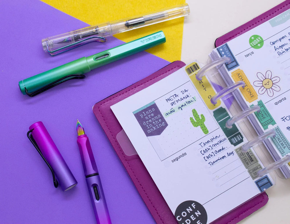 Módulo Costurado, Caderneta Traveler's Notebook . Semana Horizontal (SH03) - Sônia Rondon