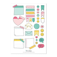 [FREEBIE] Adesivos para Bujo, Planner ou Potinho de Memórias - Sônia Rondon