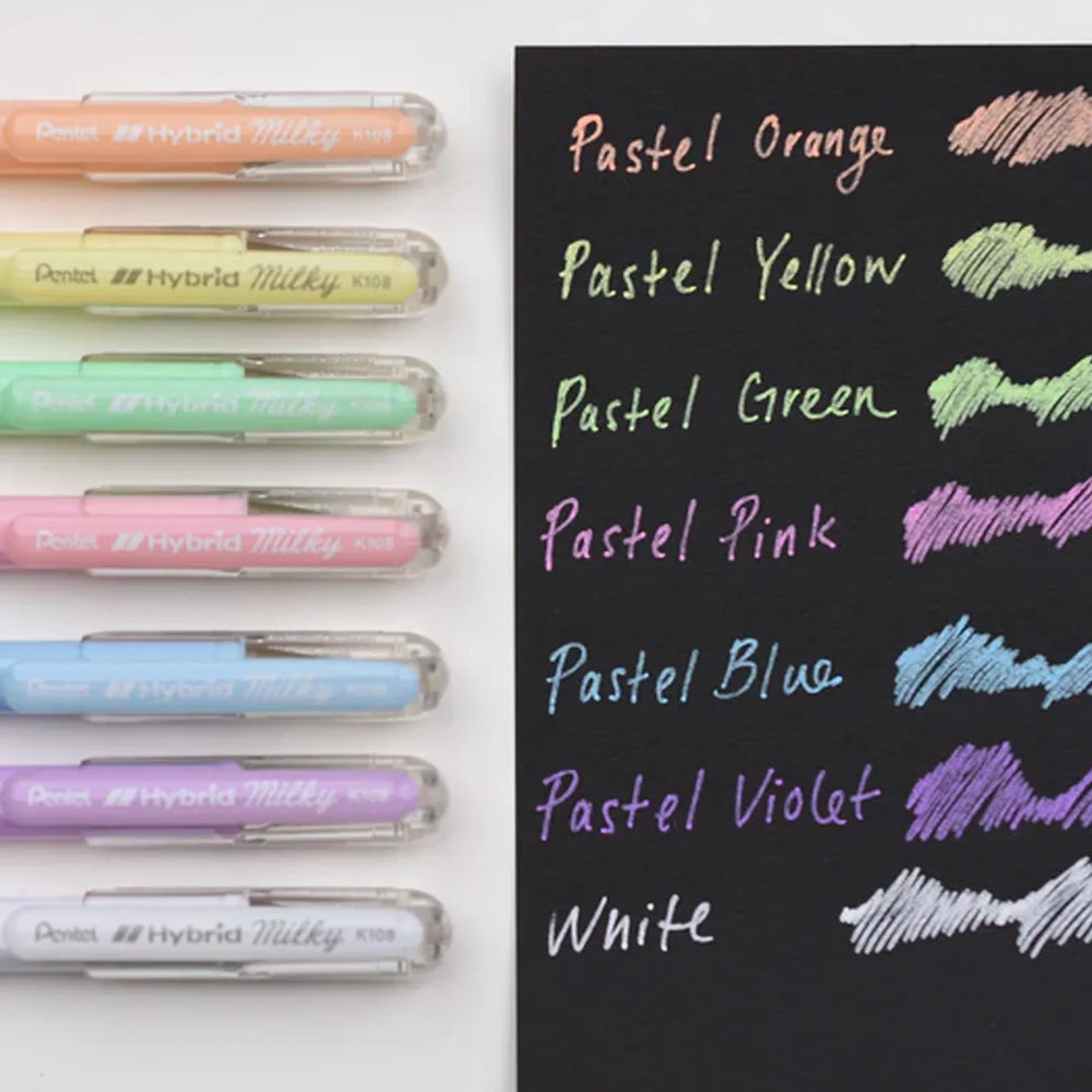 Caneta Gel Hybrid Milky Pastel 0.8 mm (K108) | Pentel - Sônia Rondon